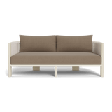 Palm Beach Aluminum 2 Seat Sofa | Aluminum Bone, Panama Coco, Rope Shell