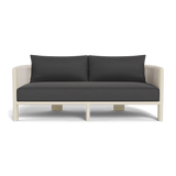 Palm Beach Aluminum 2 Seat Sofa | Aluminum Bone, Panama Grafito, Rope Shell