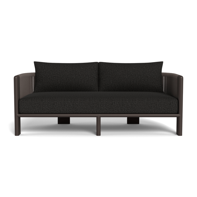 Palm Beach Aluminum 2 Seat Sofa | Aluminum Bronze, Copacabana Midnight, Rope Umber