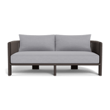 Palm Beach Aluminum 2 Seat Sofa | Aluminum Bronze, Panama Cloud, Rope Umber