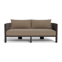 Palm Beach Aluminum 2 Seat Sofa | Aluminum Bronze, Panama Coco, Rope Umber