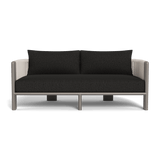 Palm Beach Aluminum 2 Seat Sofa | Aluminum Taupe, Copacabana Midnight, Rope Shell