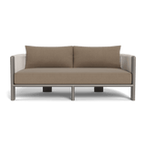 Palm Beach Aluminum 2 Seat Sofa | Aluminum Taupe, Panama Coco, Rope Shell