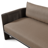 Palm Beach Aluminum 3 Seat Sofa | Aluminum Asteroid, Copacabana Midnight, Rope Dark Grey