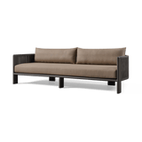 Palm Beach Aluminum 3 Seat Sofa | Aluminum Asteroid, Copacabana Midnight, Rope Dark Grey