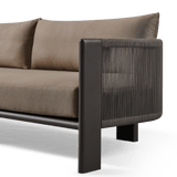 Palm Beach Aluminum 3 Seat Sofa | Aluminum Asteroid, Copacabana Midnight, Rope Dark Grey