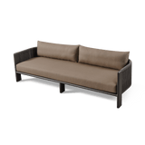 Palm Beach Aluminum 3 Seat Sofa | Aluminum Asteroid, Copacabana Midnight, Rope Dark Grey