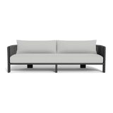 Palm Beach Aluminum 3 Seat Sofa | Aluminum Asteroid, Copacabana Sand, Rope Dark Grey