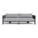 Palm Beach Aluminum 3 Seat Sofa | Aluminum Asteroid, Panama Cloud, Rope Dark Grey