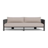 Palm Beach Aluminum 3 Seat Sofa | Aluminum Asteroid, Panama Marble, Rope Dark Grey