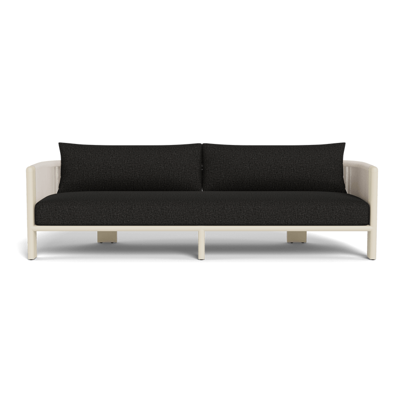 Palm Beach Aluminum 3 Seat Sofa | Aluminum Bone, Copacabana Midnight, Rope Shell