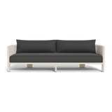 Palm Beach Aluminum 3 Seat Sofa | Aluminum Bone, Panama Grafito, Rope Shell