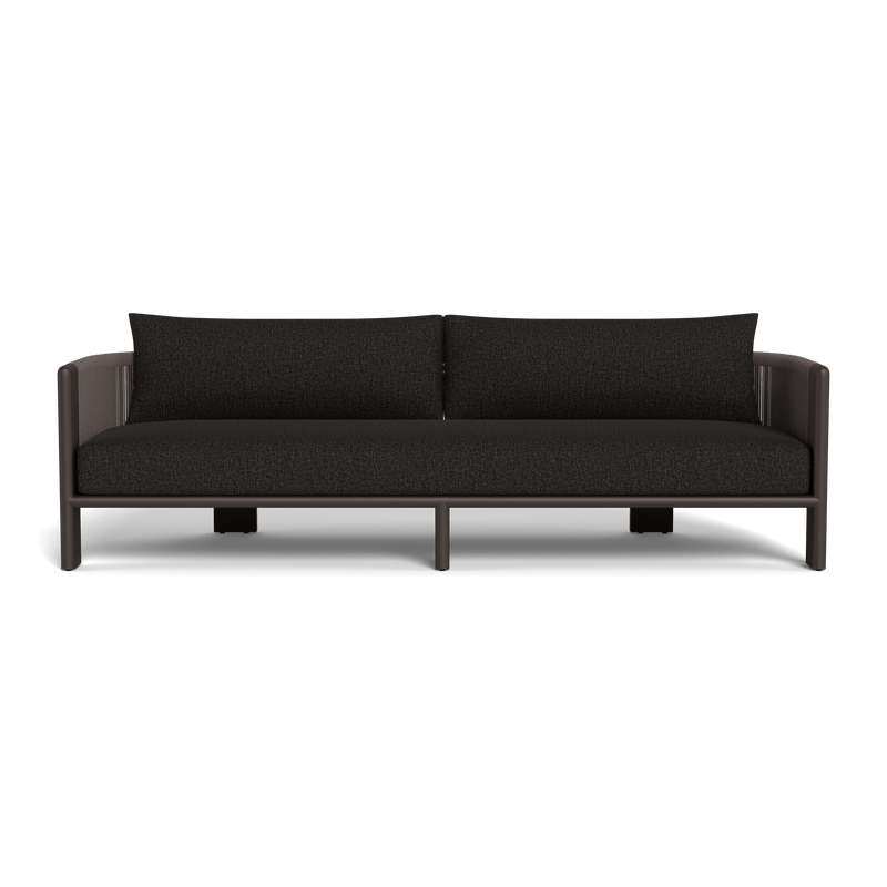 Palm Beach Aluminum 3 Seat Sofa | Aluminum Bronze, Copacabana Midnight, Rope Umber