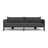 Palm Beach Aluminum 3 Seat Sofa | Aluminum Bronze, Panama Grafito, Rope Umber