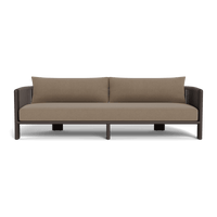 Palm Beach Aluminum 3 Seat Sofa | Aluminum Bronze, Panama Coco, Rope Umber