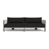 Palm Beach Aluminum 3 Seat Sofa | Aluminum Taupe, Copacabana Midnight, Rope Shell