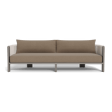 Palm Beach Aluminum 3 Seat Sofa | Aluminum Taupe, Panama Coco, Rope Shell