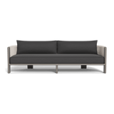 Palm Beach Aluminum 3 Seat Sofa | Aluminum Taupe, Panama Grafito, Rope Shell