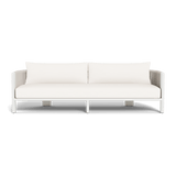 Palm Beach Aluminum 3 Seat Sofa | Aluminum White, Panama Blanco, Rope Shell