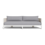 Palm Beach Aluminum 3 Seat Sofa | Aluminum White, Panama Cloud, Rope Shell