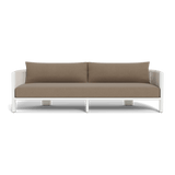 Palm Beach Aluminum 3 Seat Sofa | Aluminum White, Panama Coco, Rope Shell