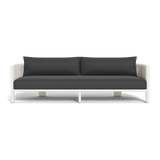 Palm Beach Aluminum 3 Seat Sofa | Aluminum White, Panama Grafito, Rope Shell