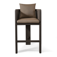 Palm Beach Aluminum Bar Stool | Aluminum Bronze, Panama Coco, Rope Umber