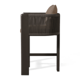 Palm Beach Aluminum Bar Stool | Aluminum Bronze, Panama Coco, Rope Umber