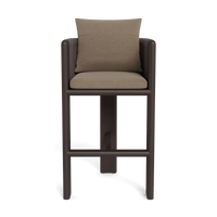Palm Beach Aluminum Bar Stool | Aluminum Bronze, Panama Coco, Rope Umber