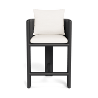 Palm Beach Aluminum Counter Stool | Aluminum Asteroid, Panama Blanco, Rope Dark Grey