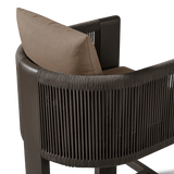 Palm Beach Aluminum Counter Stool | Aluminum Bronze, Panama Coco, Rope Umber