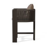 Palm Beach Aluminum Counter Stool | Aluminum Bronze, Panama Coco, Rope Umber