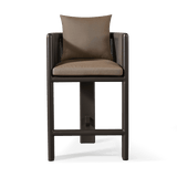 Palm Beach Aluminum Counter Stool | Aluminum Bronze, Panama Coco, Rope Umber