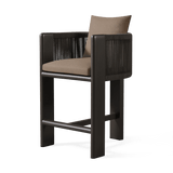 Palm Beach Aluminum Counter Stool | Aluminum Bronze, Panama Coco, Rope Umber