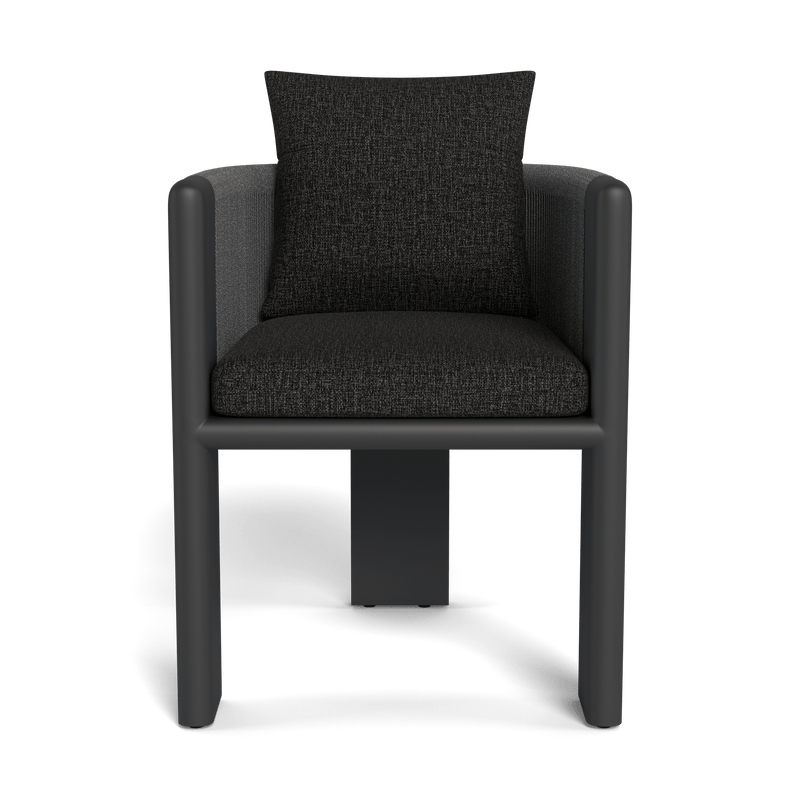 Palm Beach Aluminum Dining Chair | Aluminum Asteroid, Copacabana Midnight, Rope Dark Grey