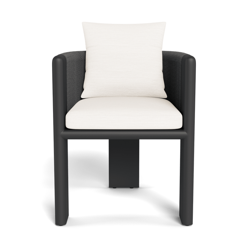 Palm Beach Aluminum Dining Chair | Aluminum Asteroid, Panama Blanco, Rope Dark Grey