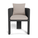 Palm Beach Aluminum Dining Chair | Aluminum Asteroid, Panama Marble, Rope Dark Grey