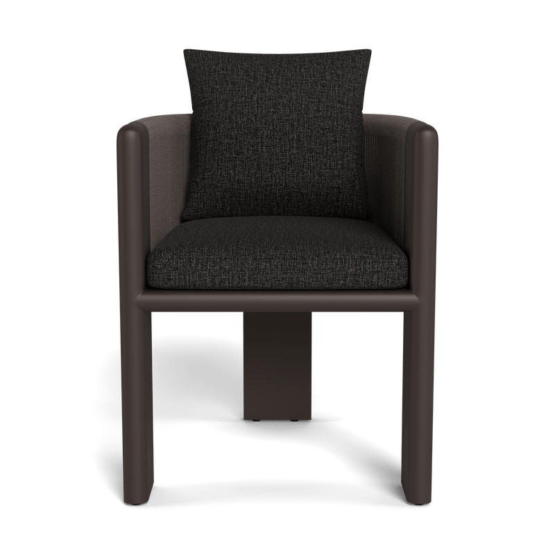 Palm Beach Aluminum Dining Chair | Aluminum Bronze, Copacabana Midnight, Rope Umber