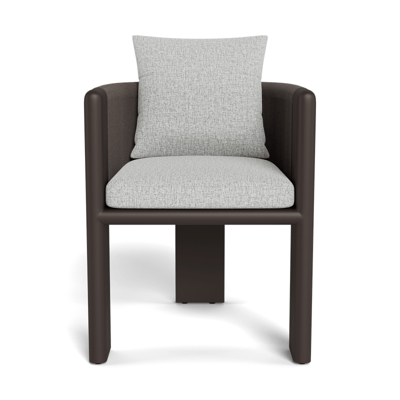 Palm Beach Aluminum Dining Chair | Aluminum Bronze, Copacabana Sand, Rope Umber