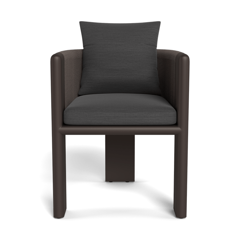 Palm Beach Aluminum Dining Chair | Aluminum Bronze, Panama Grafito, Rope Umber