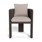 Palm Beach Aluminum Dining Chair | Aluminum Bronze, Panama Marble, Rope Umber