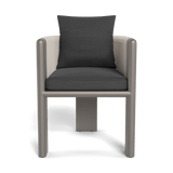 Palm Beach Aluminum Dining Chair | Aluminum Taupe, Panama Grafito, Rope Shell