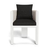 Palm Beach Aluminum Dining Chair | Aluminum White, Copacabana Midnight, Rope Shell