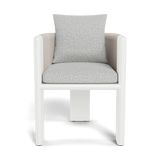 Palm Beach Aluminum Dining Chair | Aluminum White, Copacabana Sand, Rope Shell