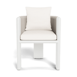 Palm Beach Aluminum Dining Chair | Aluminum White, Panama Blanco, Rope Shell