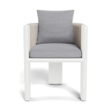 Palm Beach Aluminum Dining Chair | Aluminum White, Panama Cloud, Rope Shell