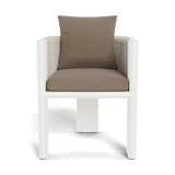 Palm Beach Aluminum Dining Chair | Aluminum White, Panama Coco, Rope Shell