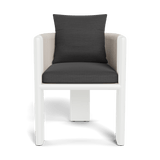 Palm Beach Aluminum Dining Chair | Aluminum White, Panama Grafito, Rope Shell