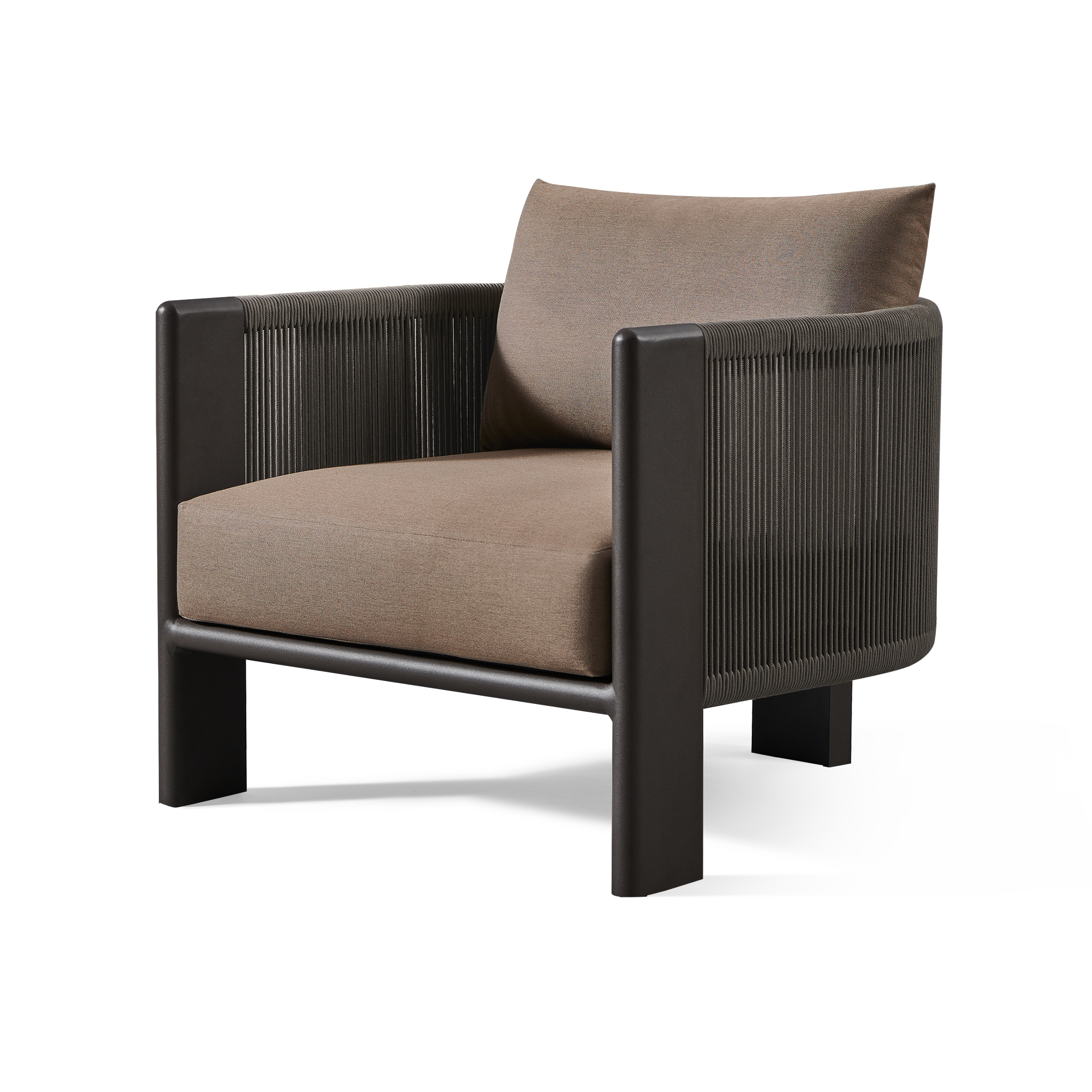 Palm Beach Aluminum Lounge Chair | Aluminum Asteroid, Copacabana Midnight, Rope Dark Grey