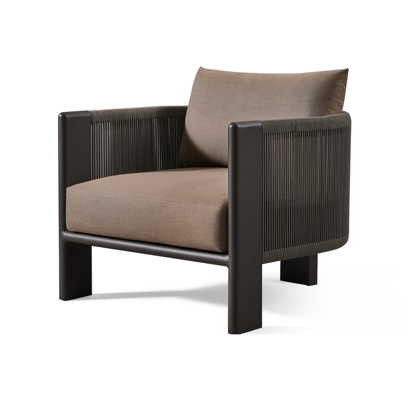 Palm Beach Aluminum Lounge Chair | Aluminum Asteroid, Copacabana Midnight, Rope Dark Grey